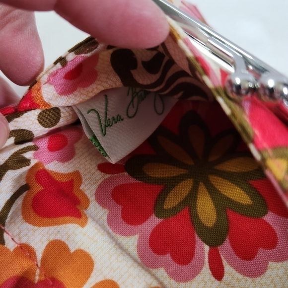 Vera Bradley Retired Folkloric Quilted One For The Money Wallet Coin Bag - Picture 15 of 16
